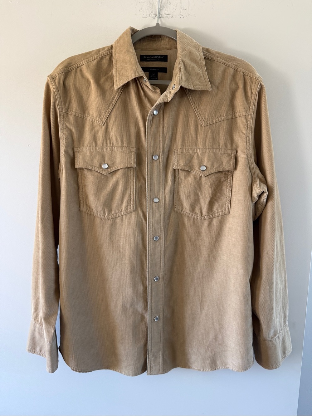 Banana Republic Men's Tan Button Up Shirt